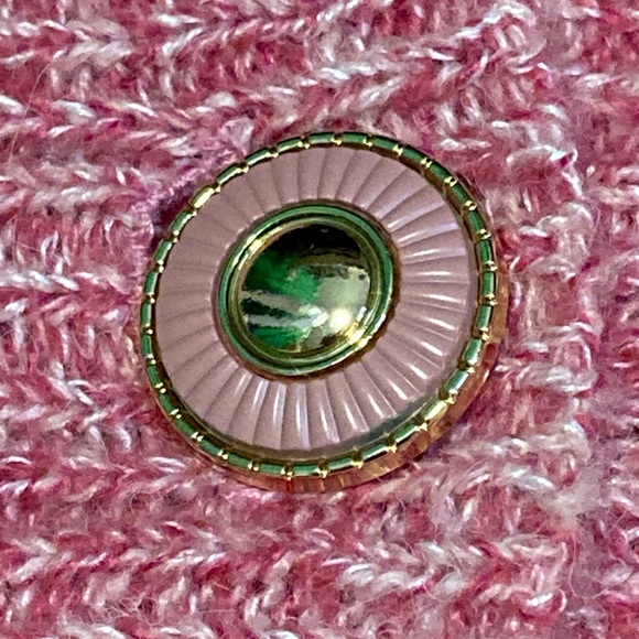 NWT Maje Shiny Finish Knit Pink Cardigan - Sz M - Picture 6 of 10